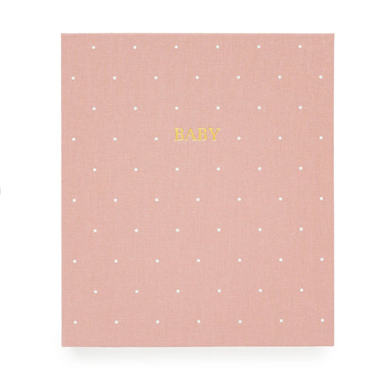 THE BABY BOOK - ROSE LINEN SCATTER DOT - ROSE LINEN SCATTER DOT