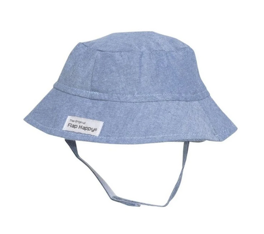 FLAP HAPPY UPF 50+ BUCKET HAT CHAMBRAY