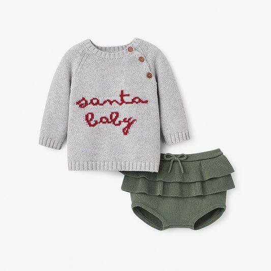 SANTA BABY BLOOMER SET