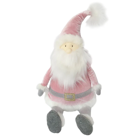 SANTA SHELF SITTER - DUSTY ROSE