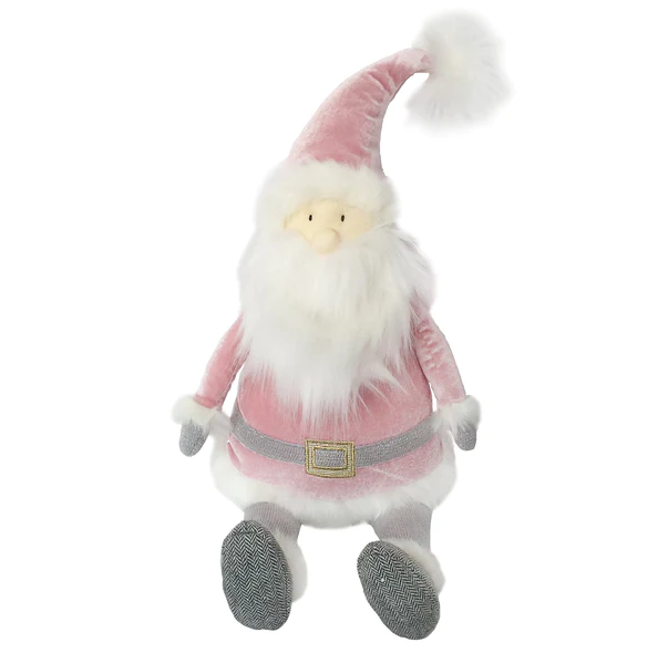 SANTA SHELF SITTER - DUSTY ROSE