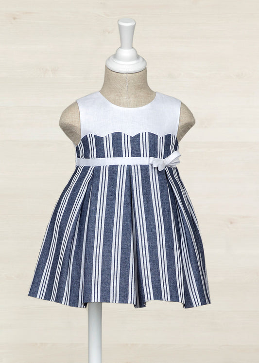 ABEL & LULA STRIPES LINEN DRESS