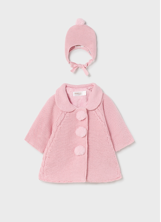 KNITTED COAT WITH PINK HAT MAYORAL
