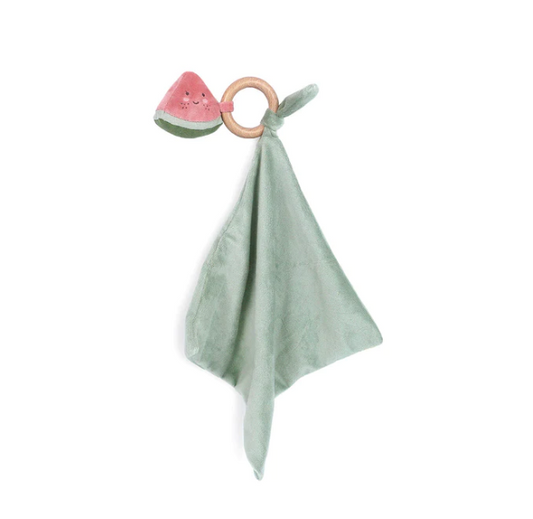 MON AMI WATER MELONIE WOOD TEETHER SECURITY BLANKIE