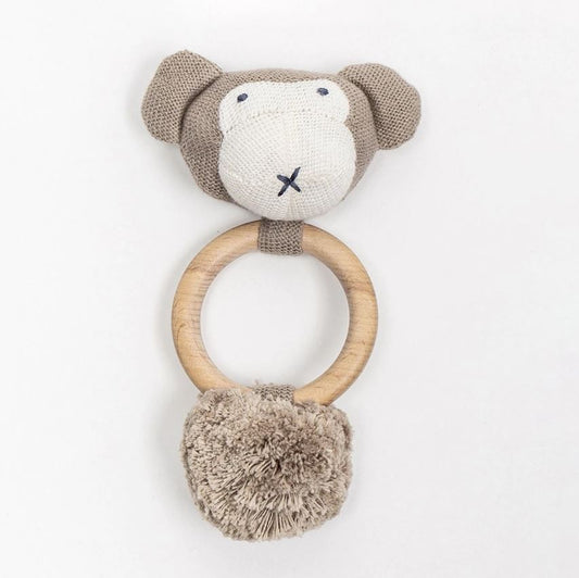 ORGANIC COTTON MONKEY RATTLE
