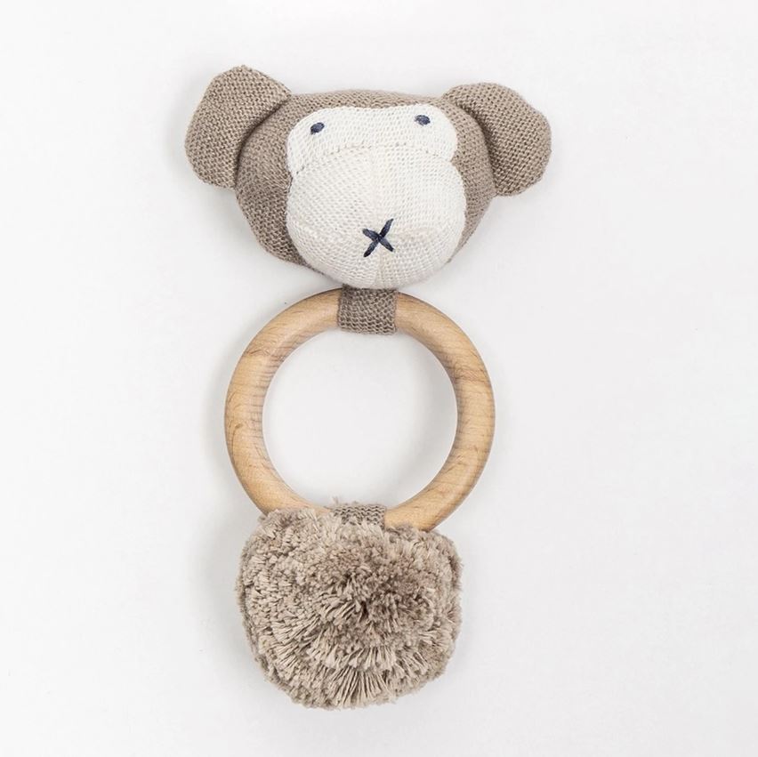 ORGANIC COTTON MONKEY RATTLE
