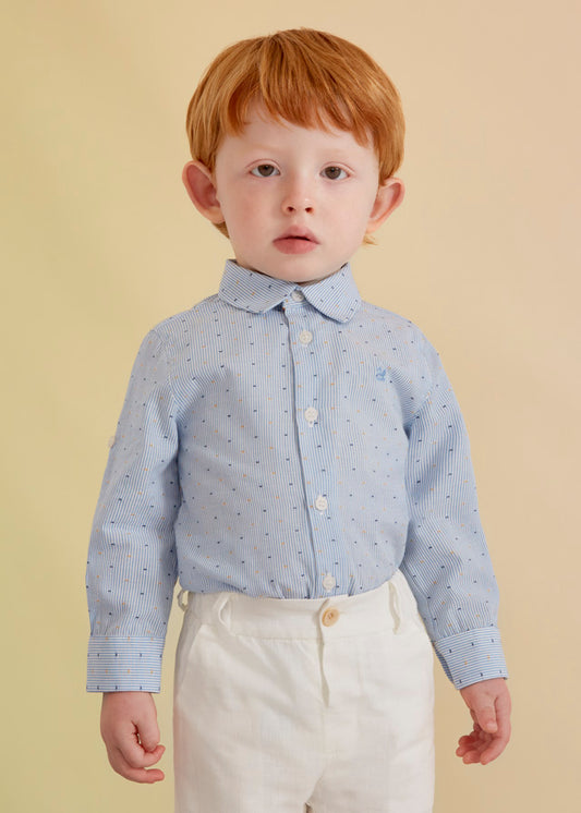 ABEL & LULA LONG SLEEVED STRIPED FIL COUPE SHIRT