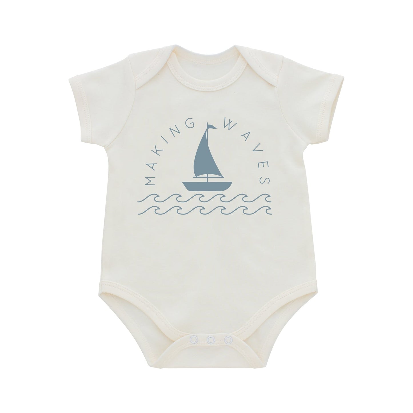 MAKING WAVES COTTON BABY ONESIE