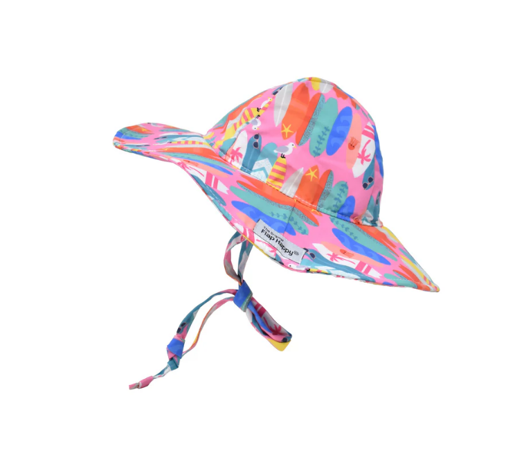 FLAP HAPPY UPF 50+ FLOPPY HAT PINK BEACH BOARDS