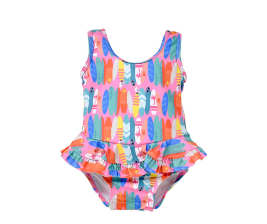 FLAP HAPPY UPF 50+ STELLA INFANT RUFFLE SWIMSUIT