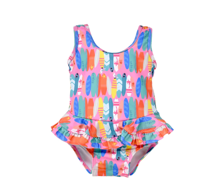 FLAP HAPPY UPF 50+ STELLA INFANT RUFFLE SWIMSUIT