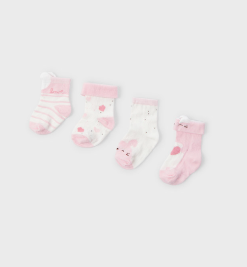 SET OF 4 SOCKS PINK