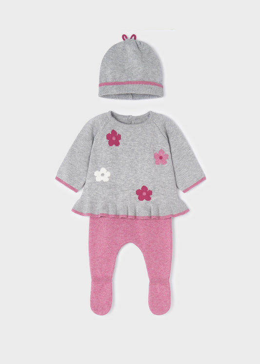 MAYORAL KNITTED LEG WARMER WITH HAT SET