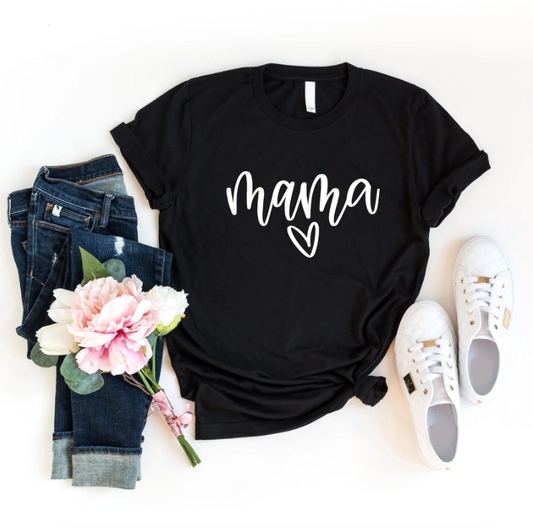 MAMA HEART GRAPHIC T-SHIRT