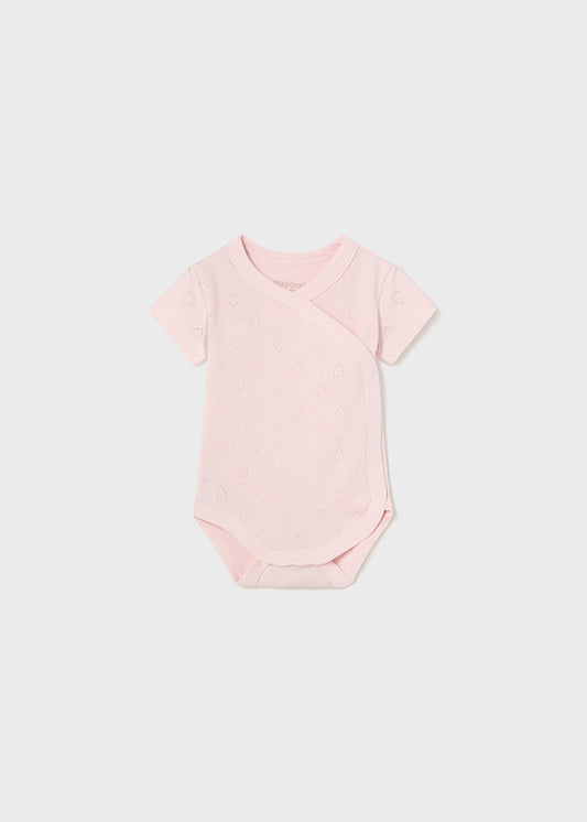 MAYORAL COTTON SHORT SLEEVE BODYSUIT - PINK