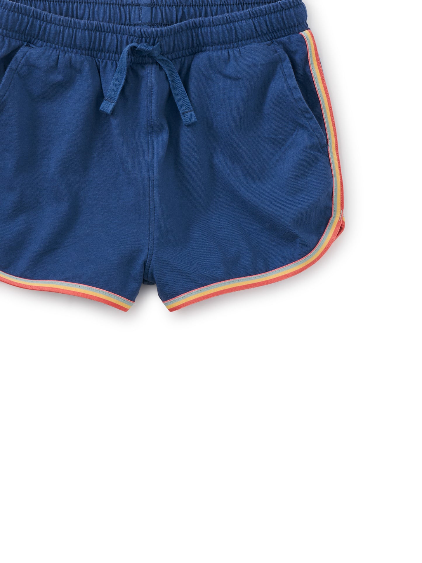 TEA RAINBOW BINDING TRACK SHORTS - COBALT