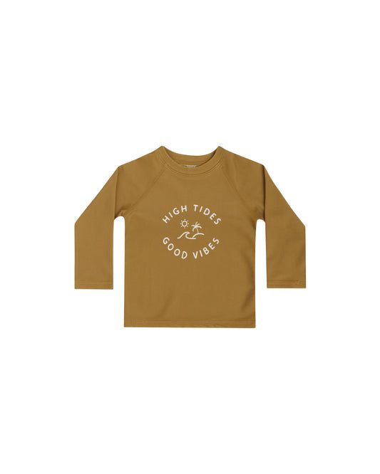 RYLEE + CRU RASH GUARD - OCHRE
