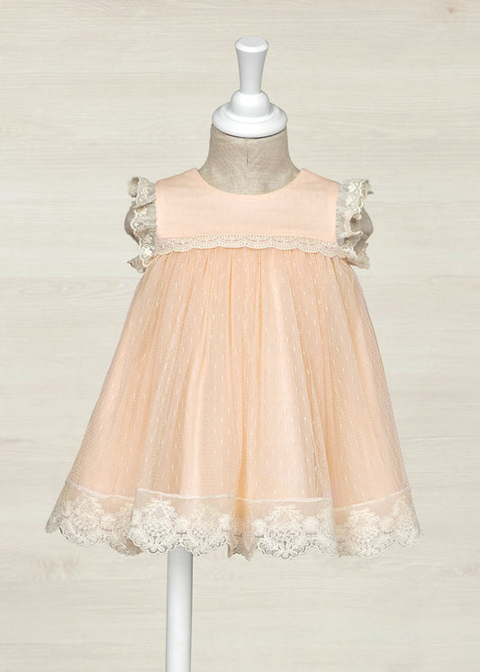ABEL & LULA TULLE PLEMETI DRESS - MELOCOTON