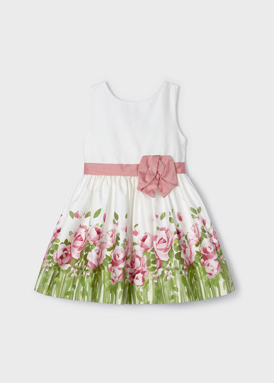 MAYORAL PRINTED MOTIF COTTON DRESS