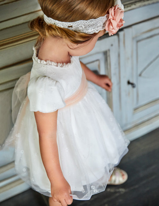 ABEL & LULA FLOCKED FLOWERS DRESS BABY