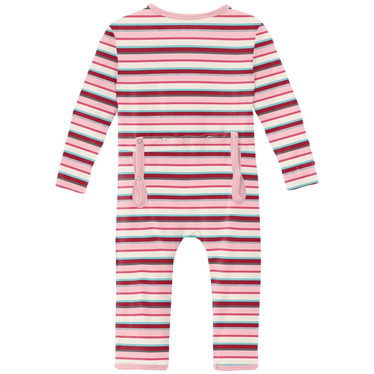 ANNIVERSARY BOBSLED STRIPE PRINT COVERALL WITH ZIPPER
