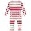 ANNIVERSARY BOBSLED STRIPE PRINT COVERALL WITH ZIPPER