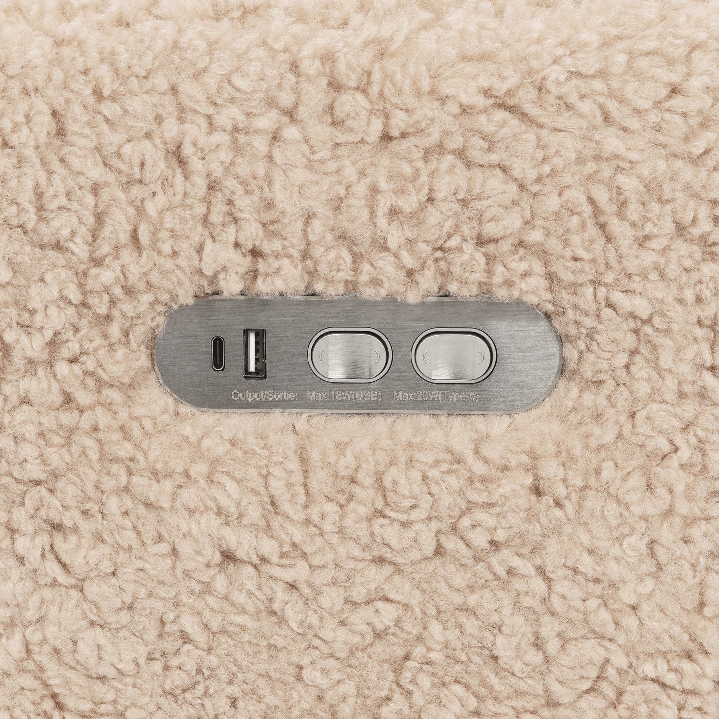 Kiwi Plus Power Glider Recliner w/ Power Headrest in Performance Beach Eco-Weave