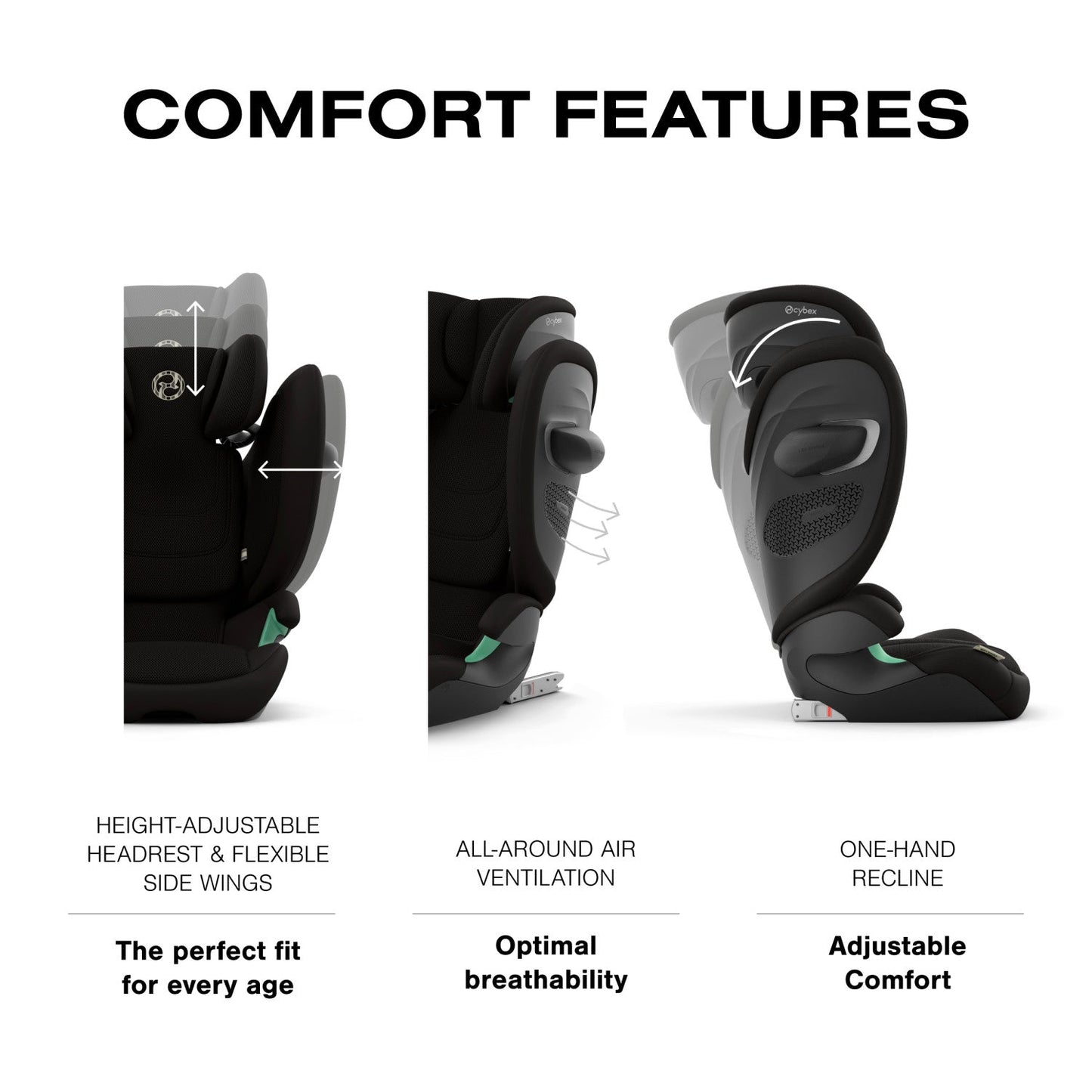 Solution G2 Folding Travel High-Back Booster - Moon Black