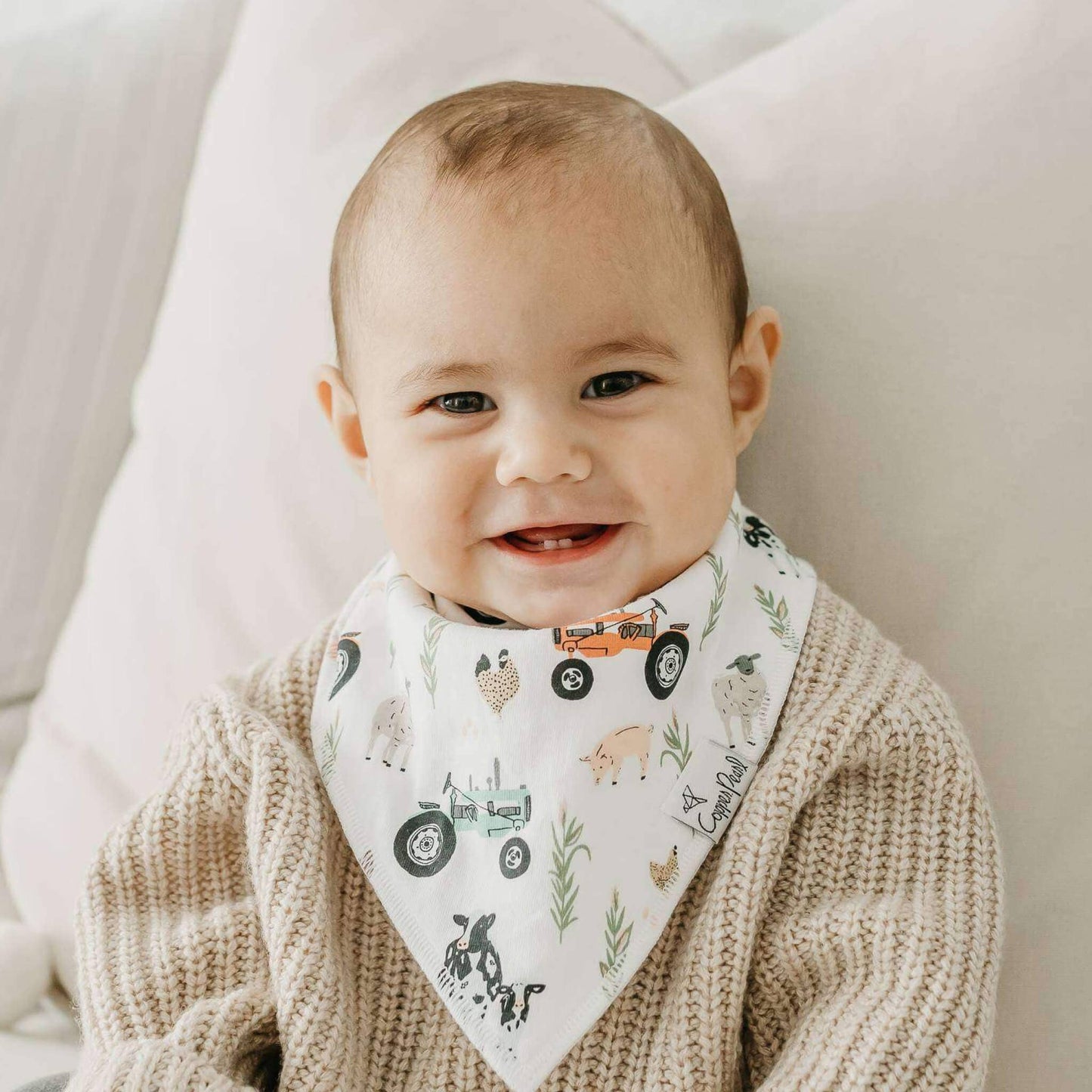 COPPER PEARL JO BABY BANDANA BIB SET