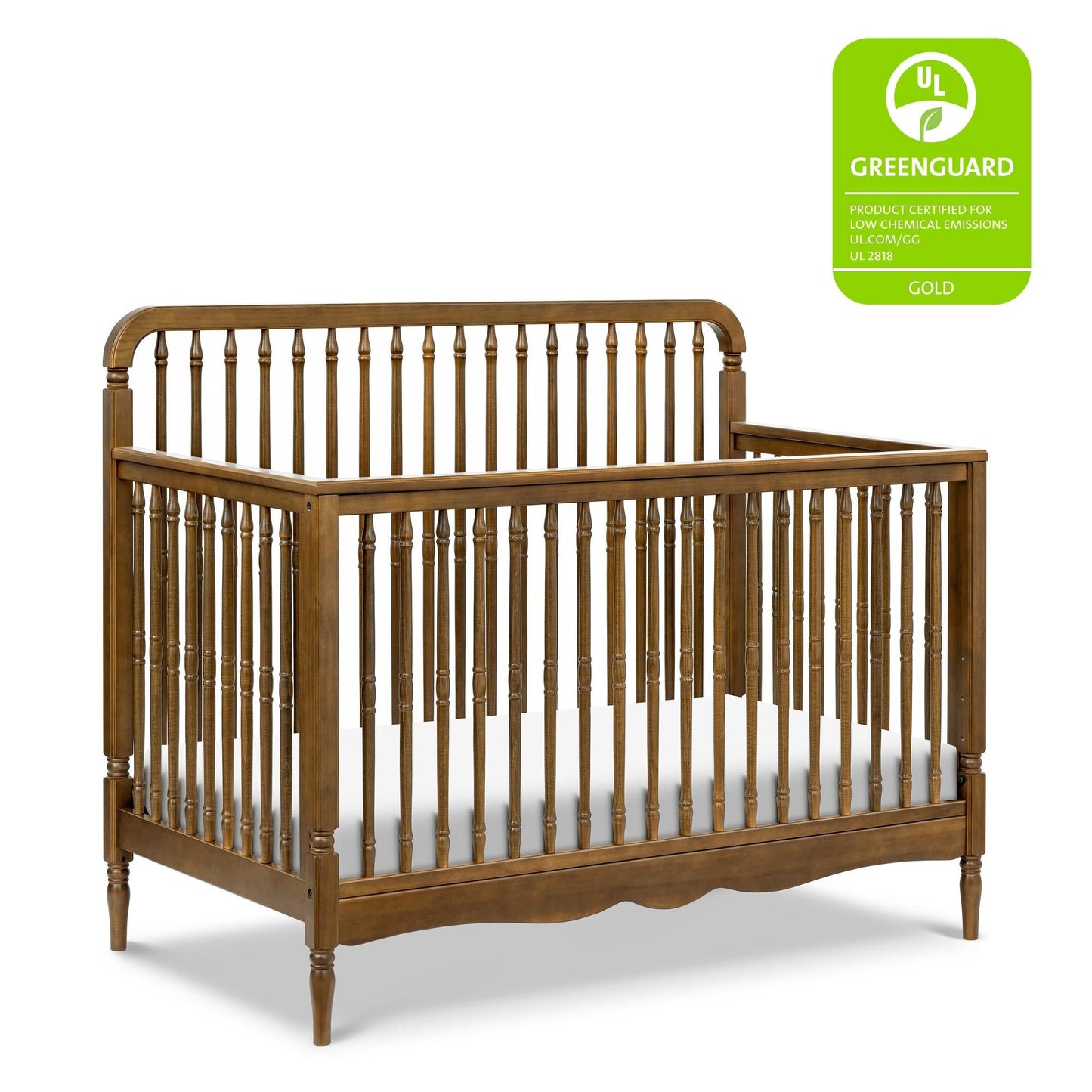 Liberty 4-in-1 Convertible Spindle Crib in Warm White