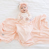 COPPER PEARL NEWBORN KNOTTED GOWN - BLUSH