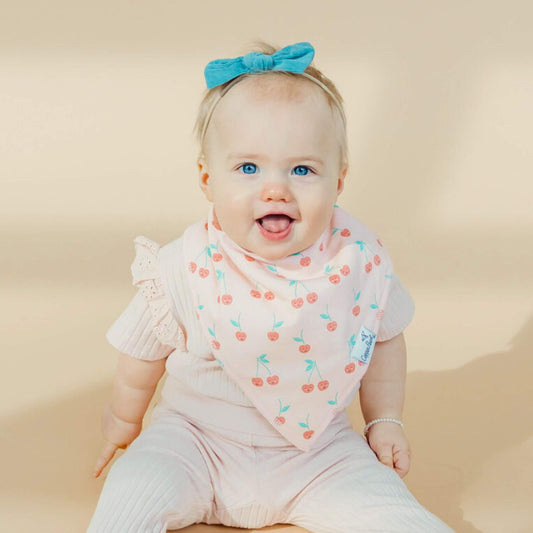 COPPER PEARL CHEERY BANDANA BIB SET