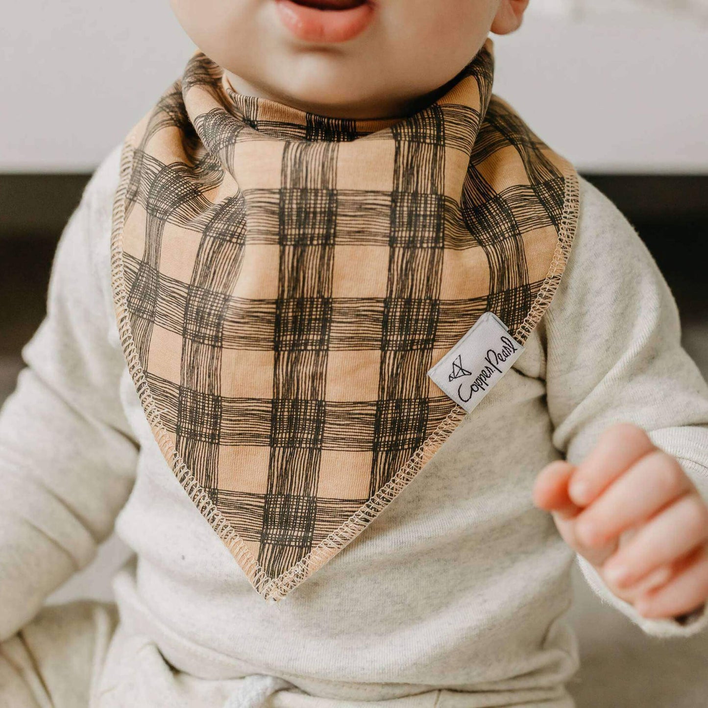 COPPER PEARL JO BABY BANDANA BIB SET