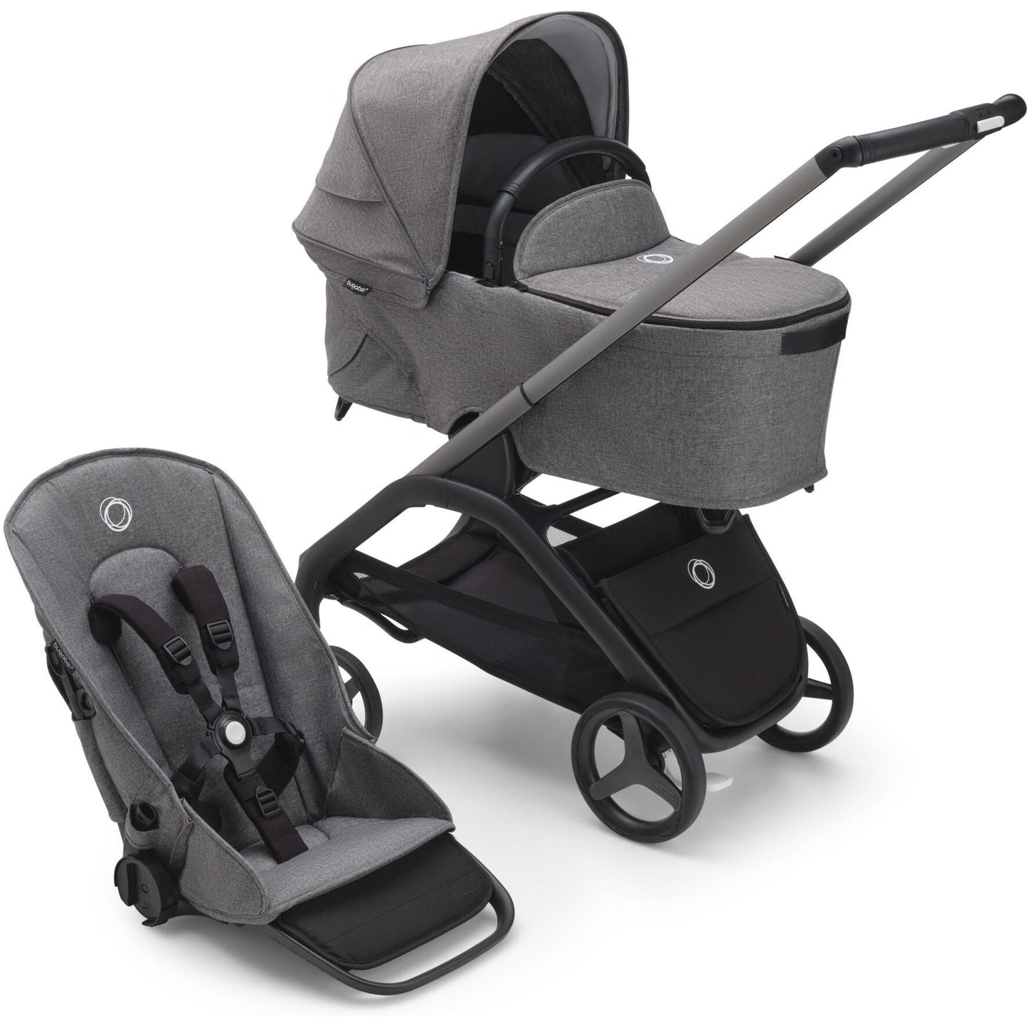 BUGABOO DRAGONFLY STROLLER + BASSINET