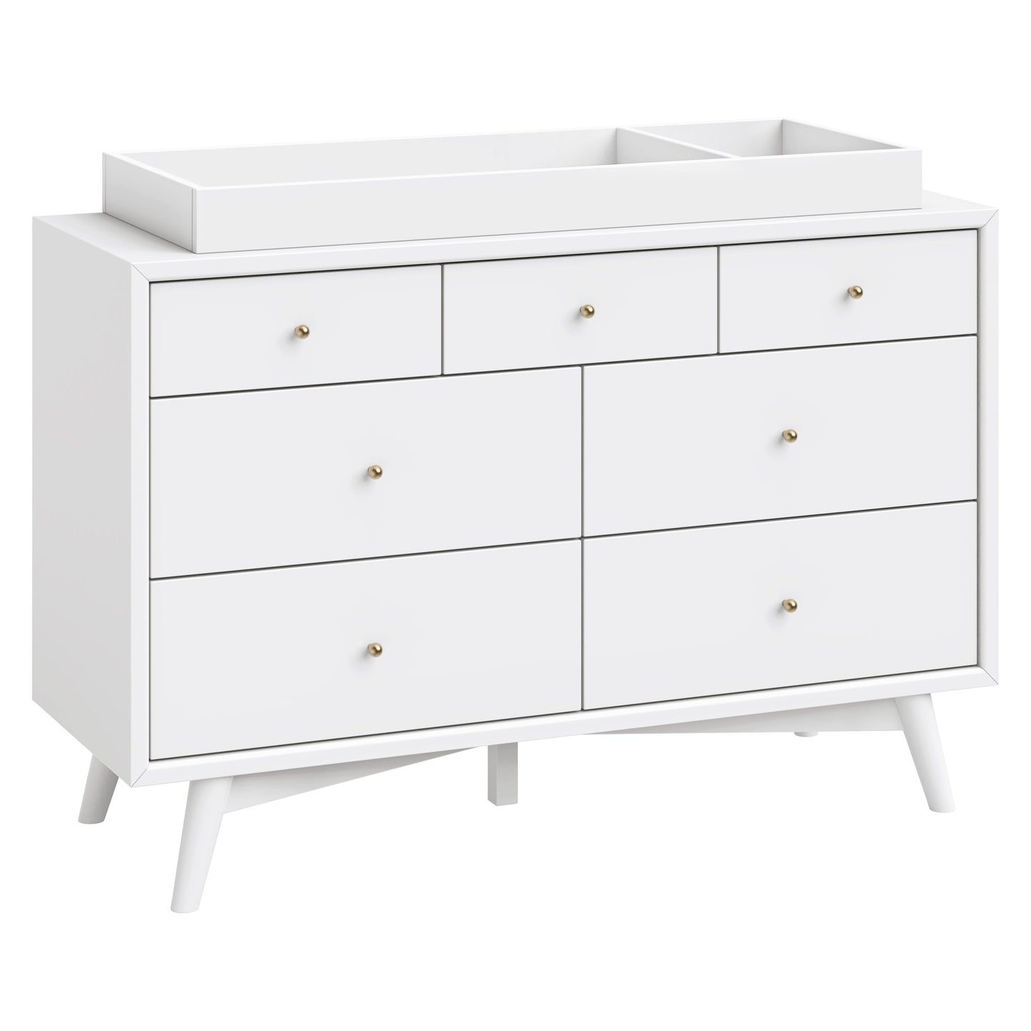 Palma 7-Drawer Double Dresser, Assembled in Warm White