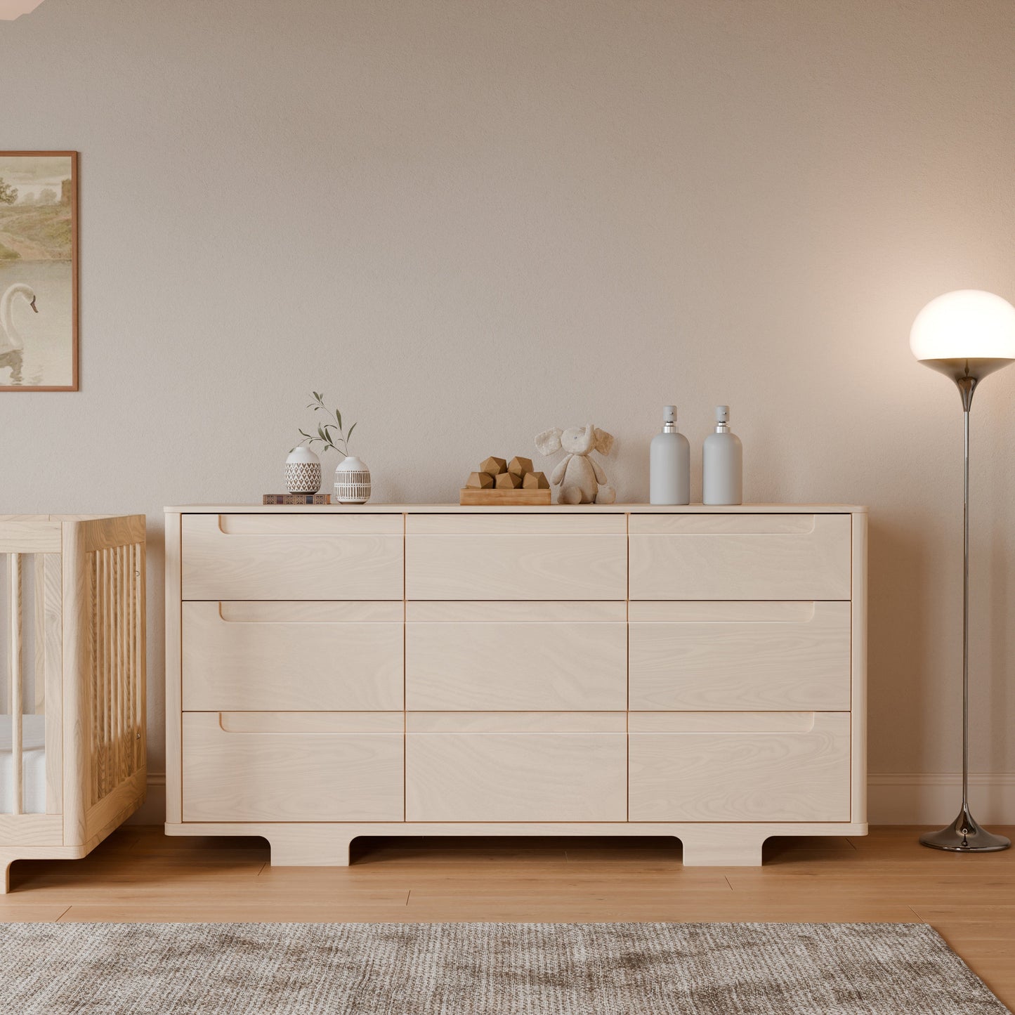 Yuzu 9-Drawer Dresser, Assembled in Natural Walnut