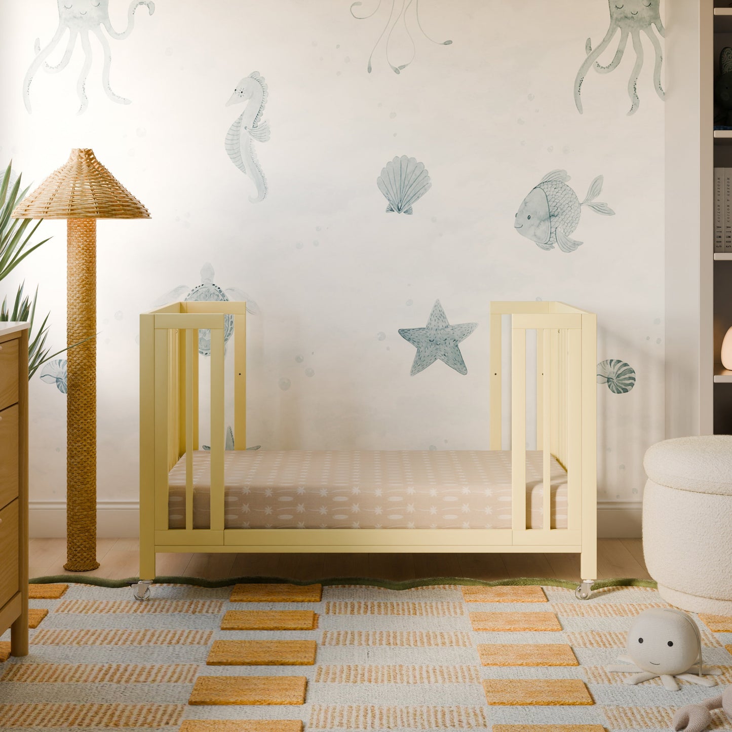 BABYLETTO ROLLI 9-IN-1 CONVERTIBLE ALL-STAGES CRIB WITH BASSINET & TODDLER BED CONVERSION KITS