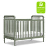 Liberty 3-in-1 Convertible Spindle Crib w/Toddler Bed Conversion Kit in Dusty Rose