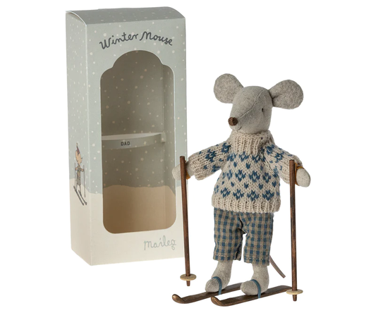 MAILEG WINTER MOUSE SKI SET, DAD