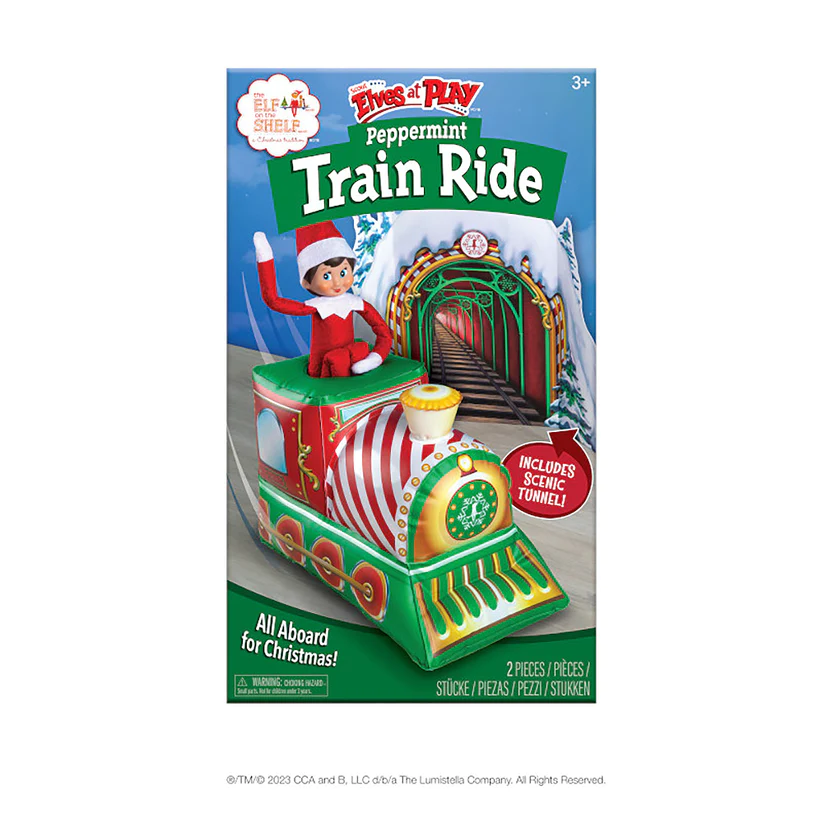 SCOUT ELVES AT PLAY  PEPPERMINT TRAIN RIDE