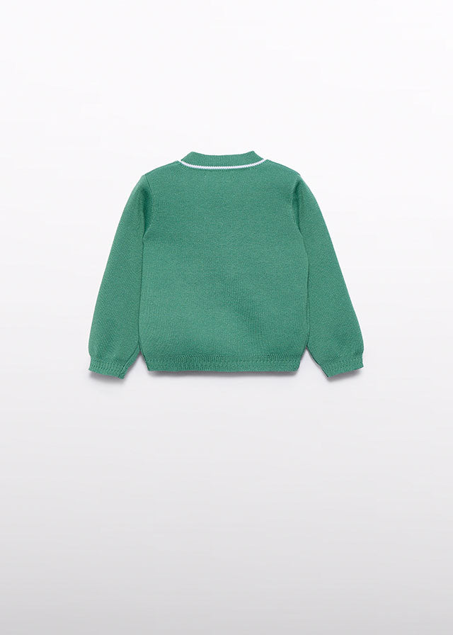 ABEL & LULA  BABY V-NECK CARDIGAN CACTUS