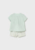 MAYORAL NEWBORN BOY SHORTS AND SHIRT SET