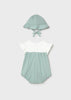 MAYORAL GIRL FLORAL ROMPER WITH HAT