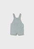 MAYORAL LINEN STRIPED DUNGAREE JADE
