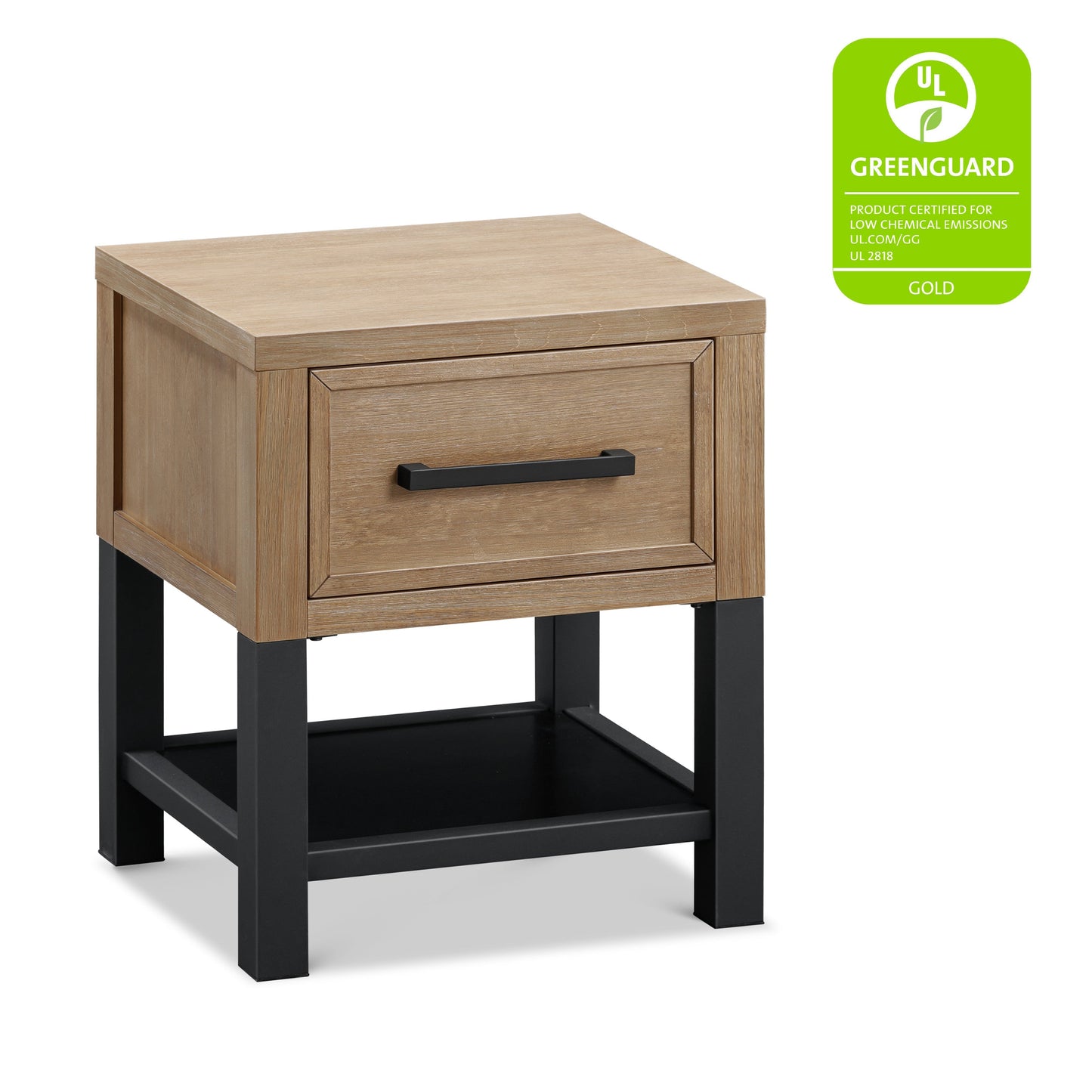 Newbern Nightstand, Assembled in Driftwood