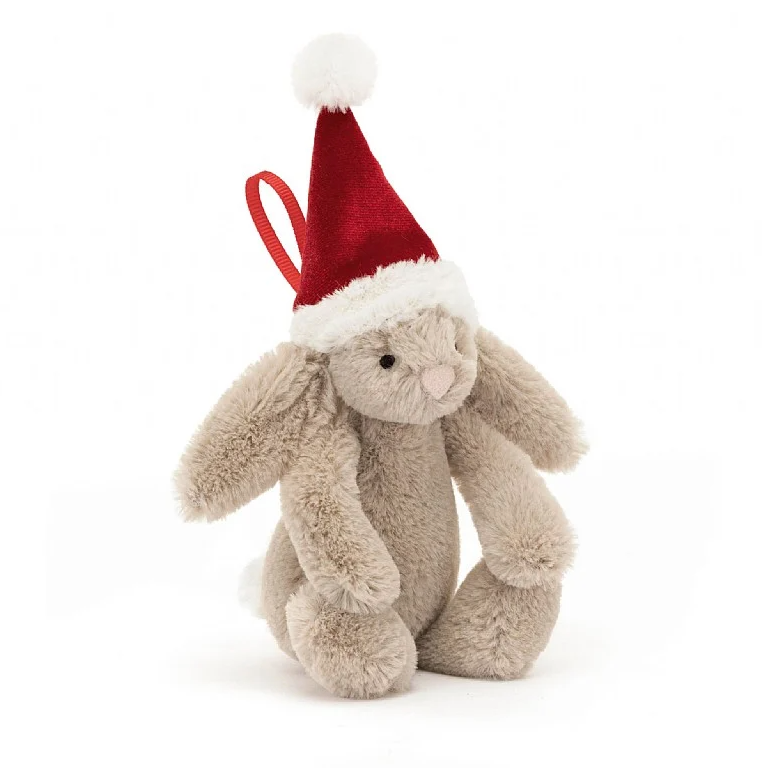 JELLYCAT BASHFUL CHRISTMAS BUNNY ORNAMENT