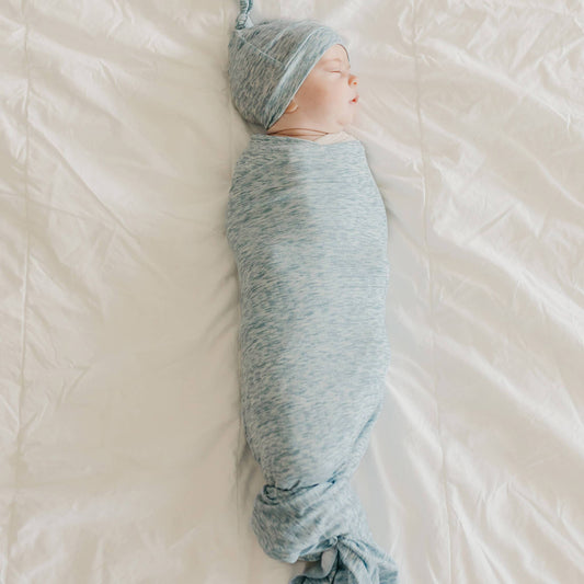COPPER PEARL KNIT SWADDLE BLANKET - LENNON