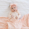 COPPER PEARL NEWBORN KNOTTED GOWN - BLUSH