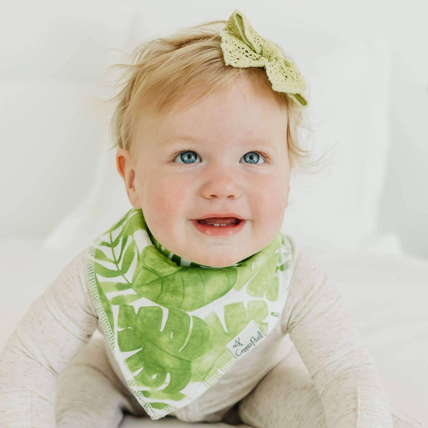 COPPER PEARL NOAH BABY BANDANA BIB SET