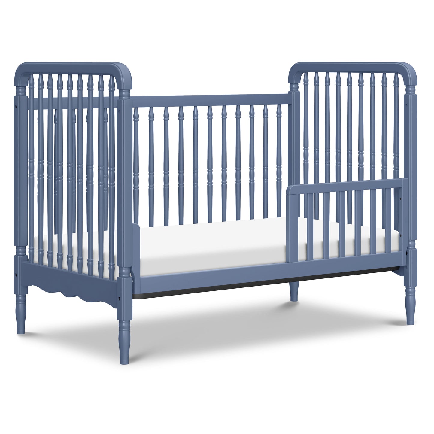 Liberty 3-in-1 Convertible Spindle Crib w/Toddler Bed Conversion Kit in Dusty Rose